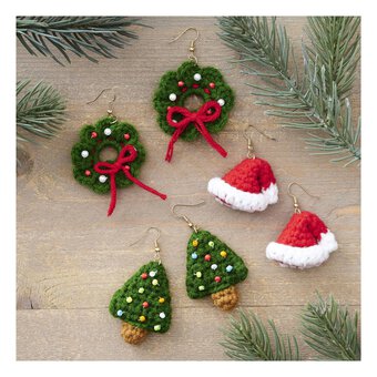 Make Your Own Crochet Christmas Earrings Kit 3 Pack