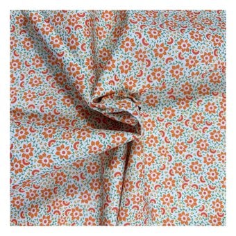 Island Haven Sunburst Vine Cotton Fabric by the Metre