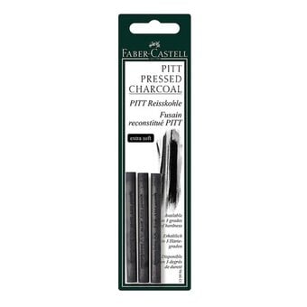 Faber Castell Extra Soft Pressed Charcoal 3 Pack