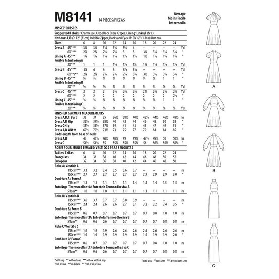 McCall&rsquo;s Astor Dress Sewing Pattern M8141 (16-24) image number 2