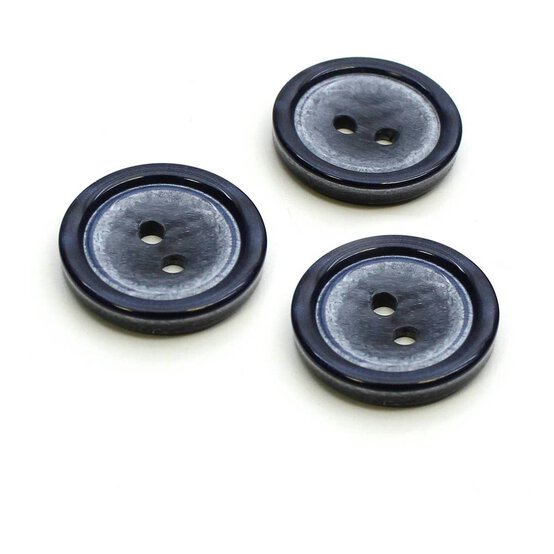 Hemline Navy Basic Knitwear Button 3 Pack image number 1