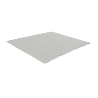Silver Square Double Thick Card Cake Board 6 Inches