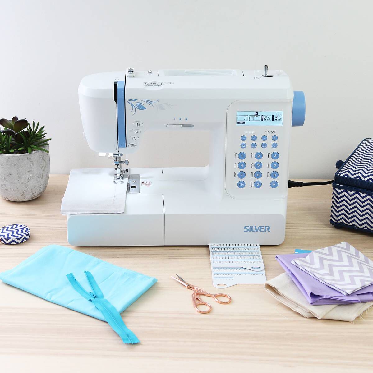 Silver 197 Computerised Sewing Machine Hobbycraft