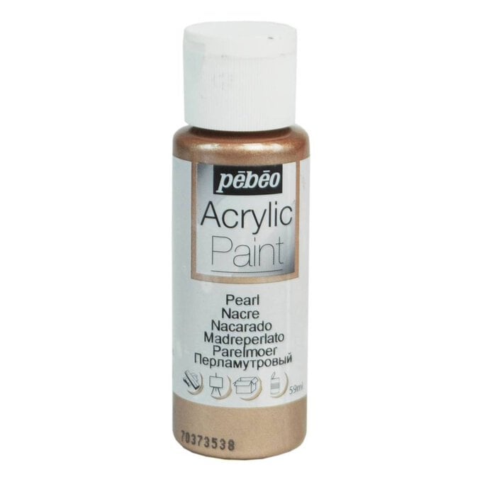 Pebeo Brown Pearl Acrylic Craft Paint 59ml image number 1