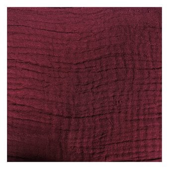 Burgundy Double Gauze Fabric by the Metre
