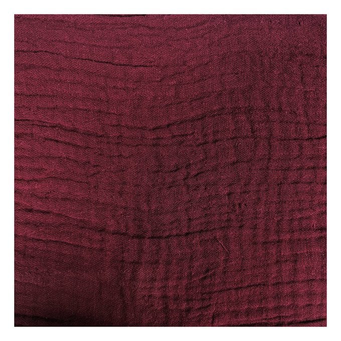 Burgundy Double Gauze Fabric by the Metre image number 1