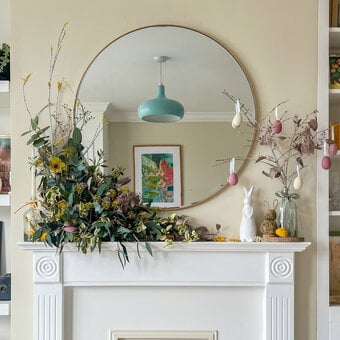 How to Make a DIY Easter Mantle Display