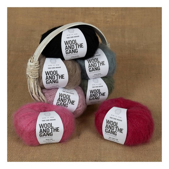 Wool and the Gang Bubblegum Pink Take Care Mohair 50g image number 5