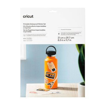Cricut Transparent Printable Waterproof Sticker Set A4 6 Pack