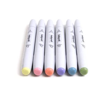 Pastel Dual Tip Graphic Markers 6 Pack image number 2