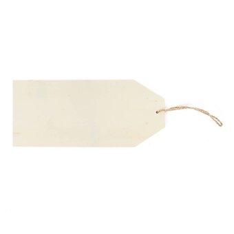 Wooden Tag with String 25cm x 11cm x 1cm