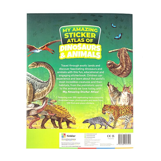 Dinosaurs and Animals Amazing Sticker Atlas Book image number 6