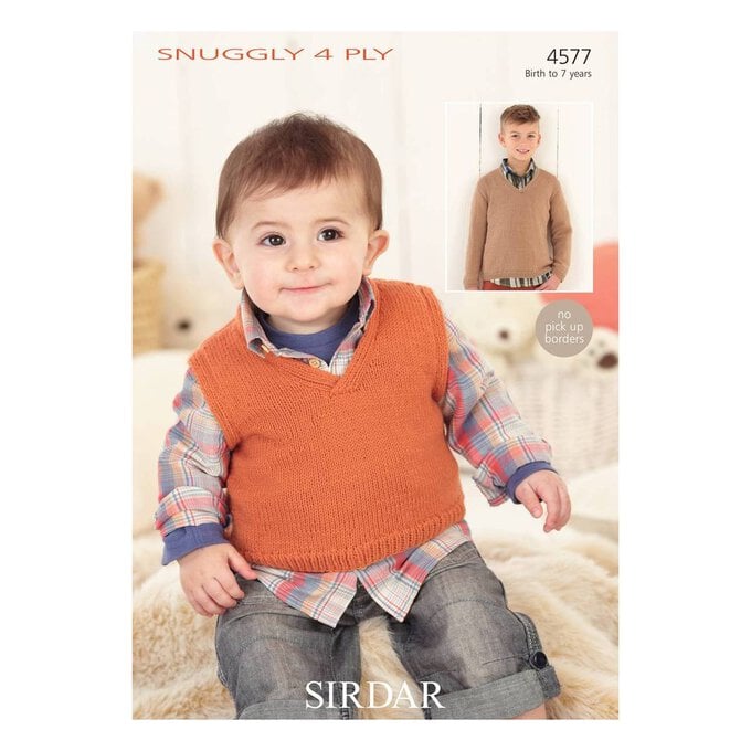 Sirdar Snuggly 4 Ply Jumper and Tank Top Digital Pattern 4577 image number 1