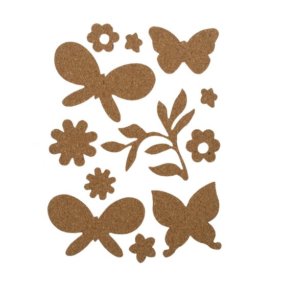 Butterfly Cork Stickers 12 Pack  image number 1