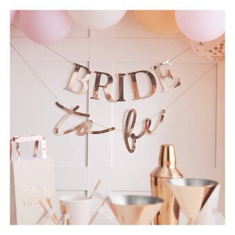 Ginger Ray Rose Gold Bride to Be Bunting 1.5m image number 2