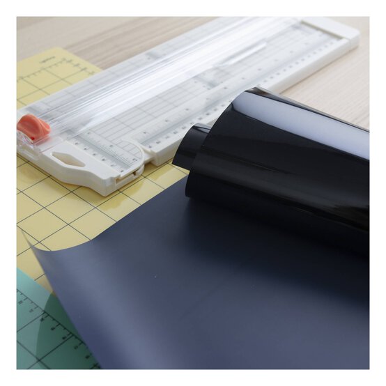 Black PU Iron-On Vinyl 12 x 24 Inches