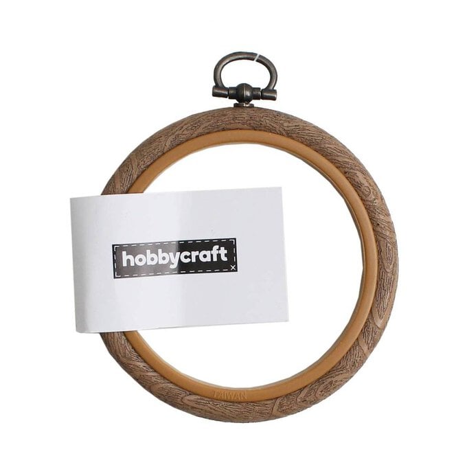 Flexible Woodgrain Embroidery Hoop 3 Inches image number 1