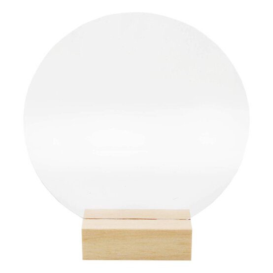 Clear Round Acrylic Table Sign 18cm