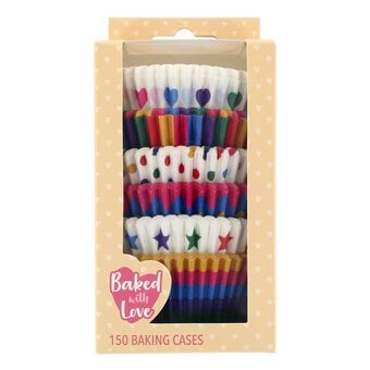 Baked With Love Rainbow Cupcake Cases 150 Pack