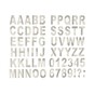 Silver Marble Gem Chipboard Alphabet Stickers image number 1
