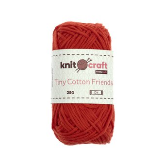 Knitcraft Cherry Red Tiny Cotton Friends Yarn 25g