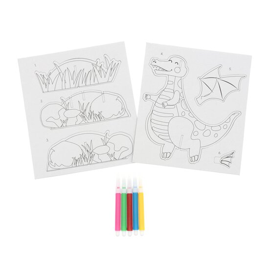 Colour Your Own 3D Dragon Puzzle Kit  image number 3