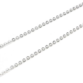 Beads Unlimited Silver Plated Trace Chain 3m
