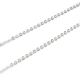 Beads Unlimited Silver Plated Trace Chain 3m