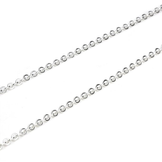 Beads Unlimited Silver Plated Trace Chain 3m image number 1