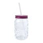 Cherry Glass Drinking Jar with a Straw image number 1