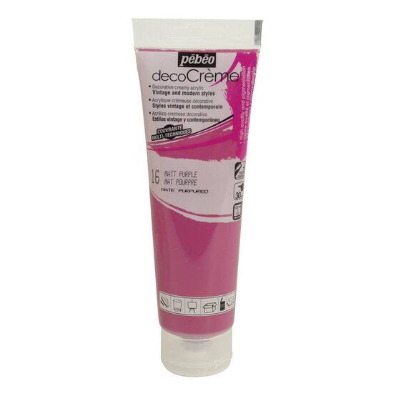 Pebeo Purple Deco Creme Paint 120ml image number 1