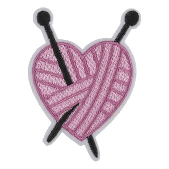 Trimits Yarn Heart Iron-On Patch