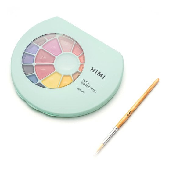 HIMI Green Semi-Moist Watercolour Set 24 Pack image number 4