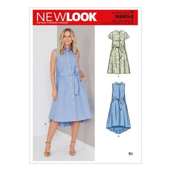 New Look Women's Shirt Dress Sewing Pattern N6654