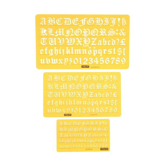 Old English Letter Stencil Set 3 Pack image number 1