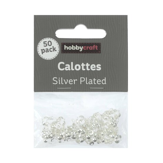 Silver Plated Calottes 7mm 50 Pack  image number 2