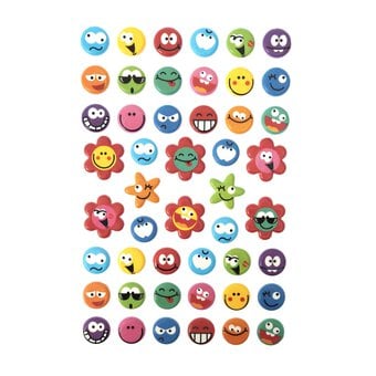 Mixed Smiley Puffy Stickers