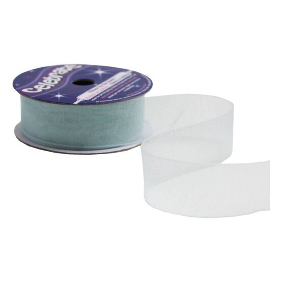Baby Blue Organdie Ribbon 20mm x 5m image number 2