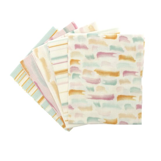 Watercolour Stripe Cotton Fat Quarters 5 Pack image number 1