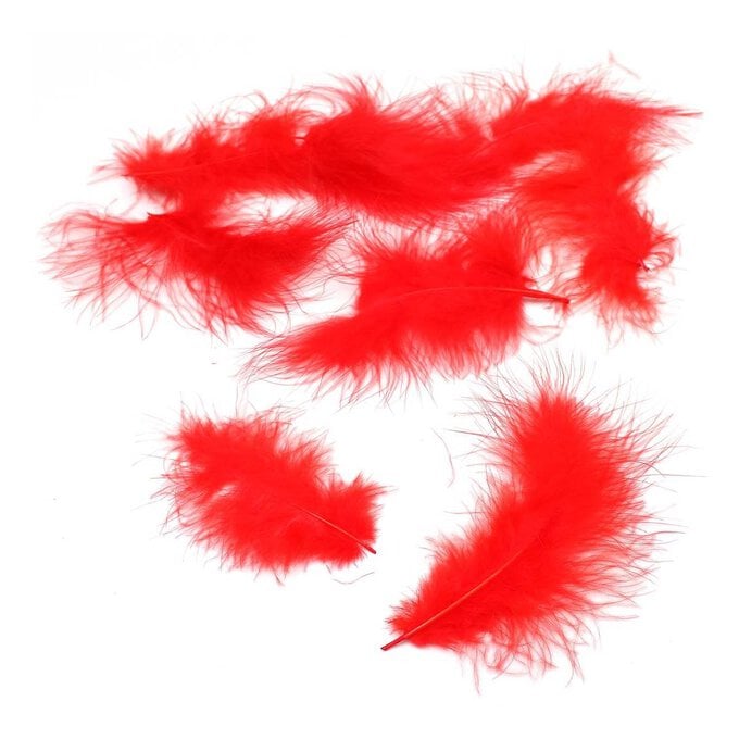 Red Marabou Feathers 3g image number 1