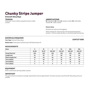 Knitcraft Chunky Stripe Jumper Digital Pattern 0295 image number 3