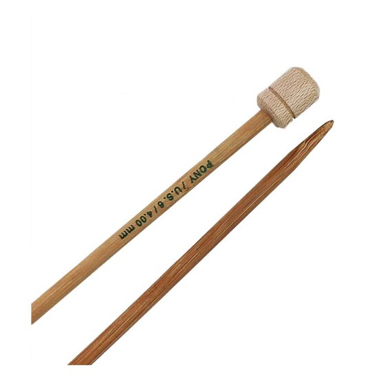 Pony Bamboo Knitting Needles 33cm 4mm image number 1