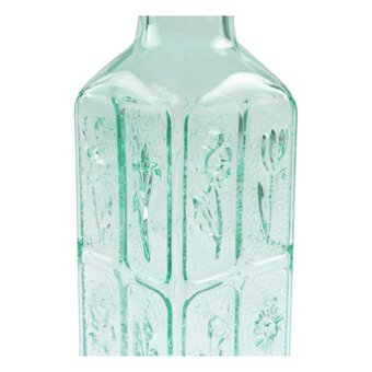 Tall Square Green Glass Bottle 520ml