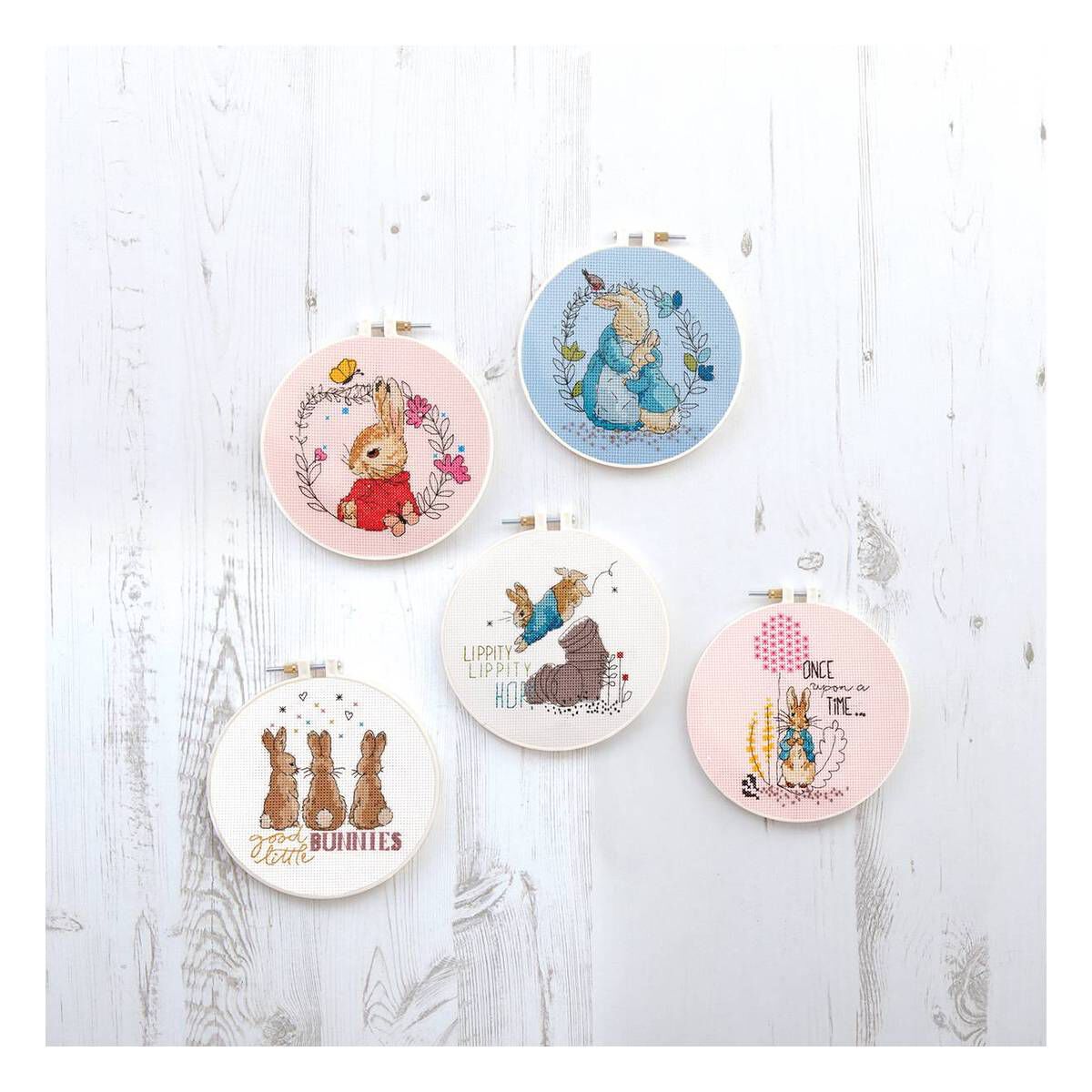 Peter Rabbit Good Little Bunnies Cross Stitch Kit 6 x 6 Inches Hobbycraft