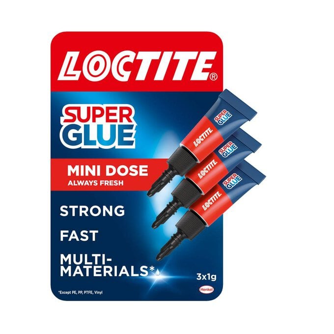Loctite Super Glue Mini Trio 1g 3 Pack  image number 1
