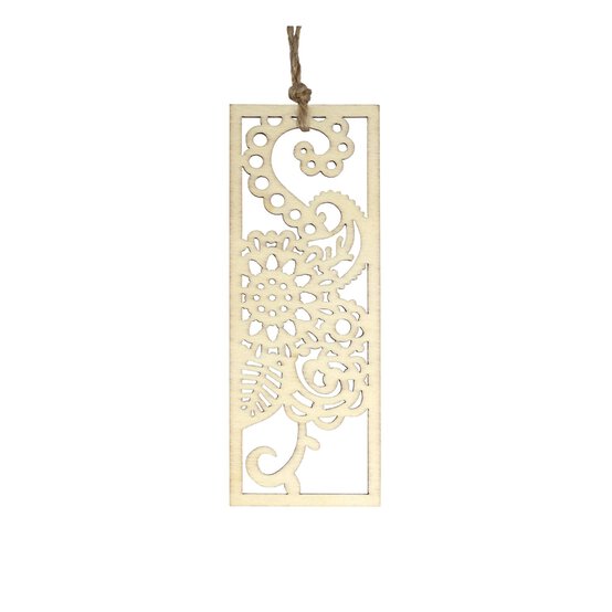Wooden Filigree Hanging Letter I 12cm image number 2