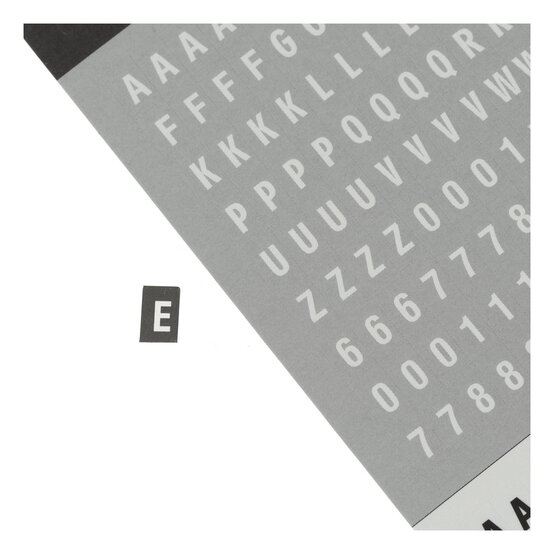 Monochrome Mini Alphabet Stickers image number 3