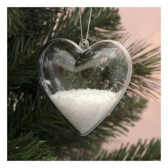 Hanging Plastic Fillable Heart Decoration 8cm