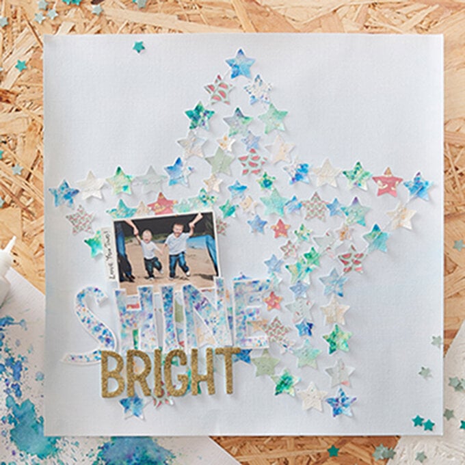 How to Make a Cosmic Shimmer Pixie Powder Scrapbook Layout image number 1