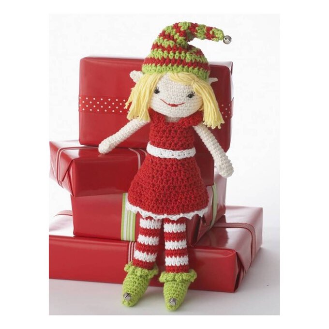FREE PATTERN Lily Sugar 'n Cream Christmas Elf Doll image number 1